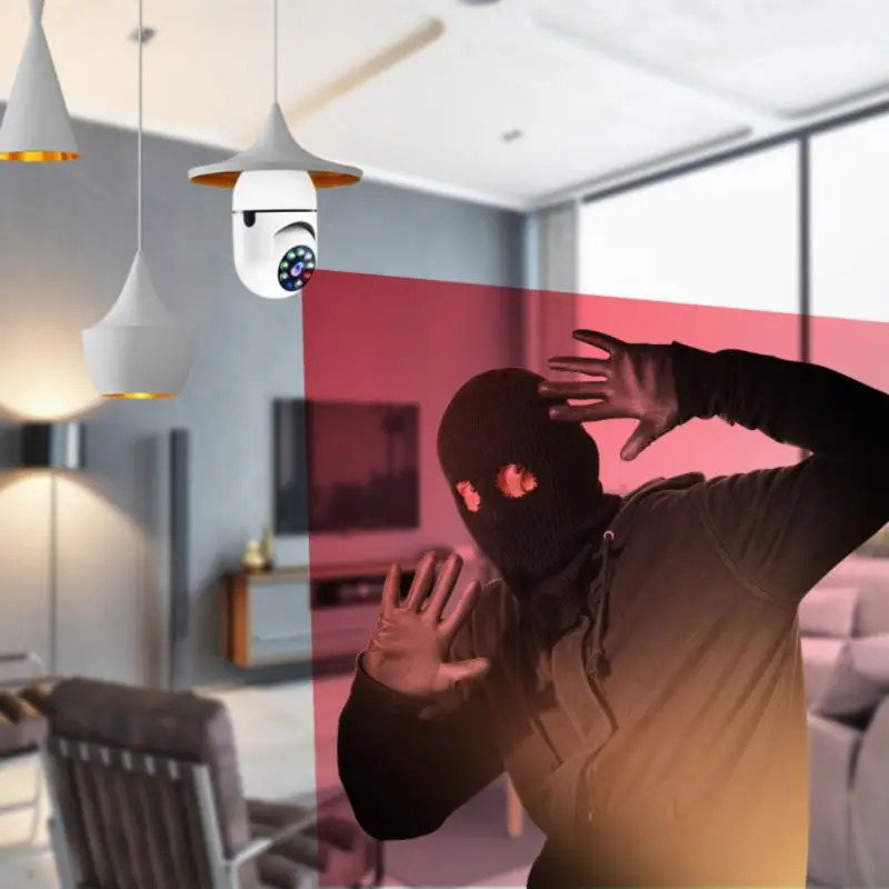 Full HD 1080P Wifi Bulb Camera Wireless Panoramic Home Security CCTV Smart Bulb Lamp Two Ways Audio Auto Tracking E27 PTZ Camera