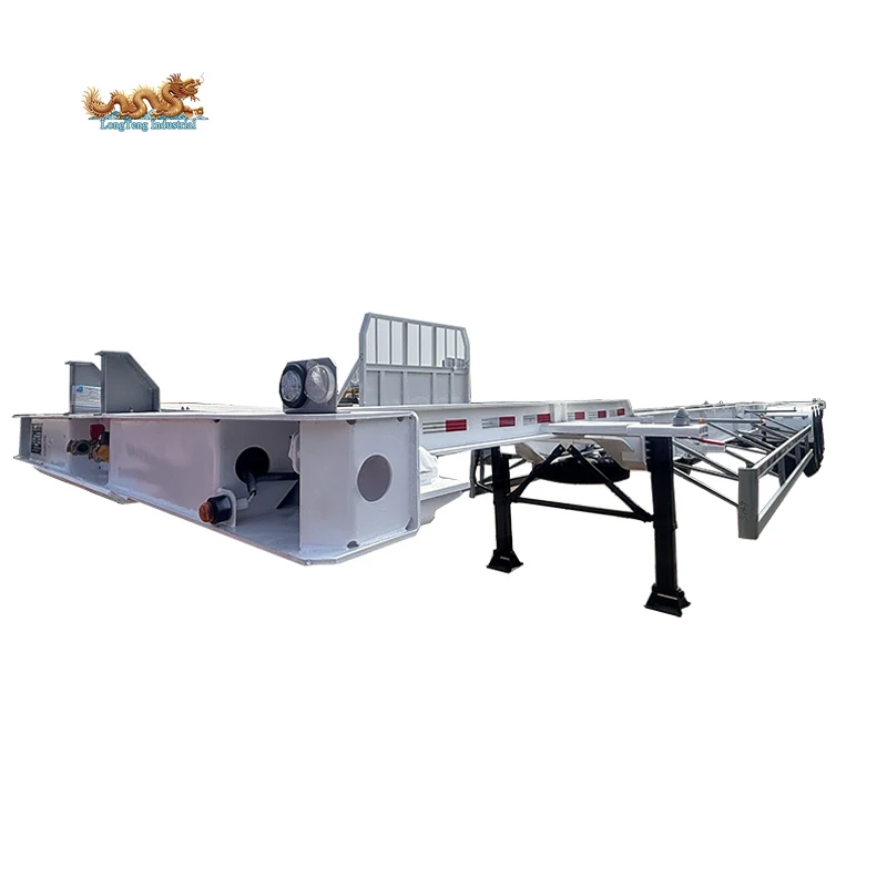 3 Axles Terminal Port Truck Chassis 53ft Shipping Container Skeletal Semi Trailer