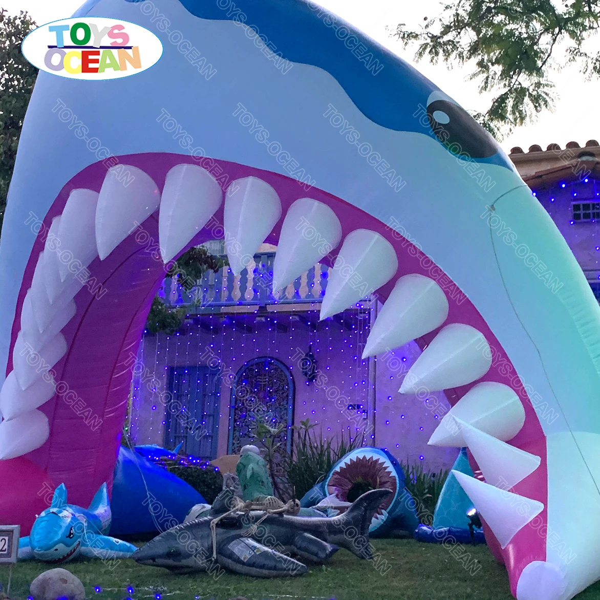 cheap price Custom Shape and Design inflatable shark mouth sharp arch for sale