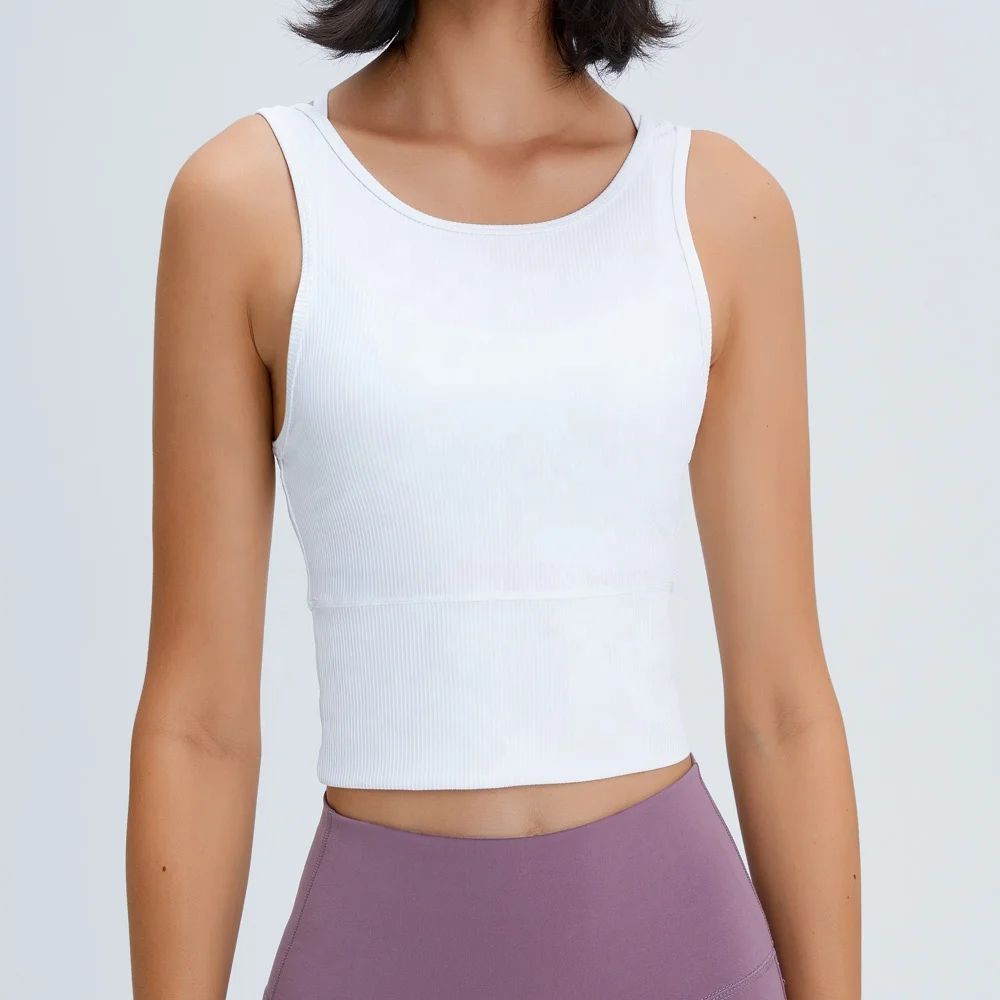 
sexy beauty back custom tank top women gym thread Yoga vest wear on both sides gym sports women tank tops 