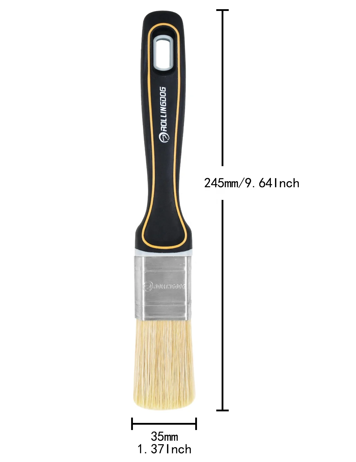 ROLLINGDOG DUAL-PRO 10453 Flat Flagged Tips 45mm  Lower Viscosity Stain Bristlex SRT Filament Wall House Fence Paint Brush