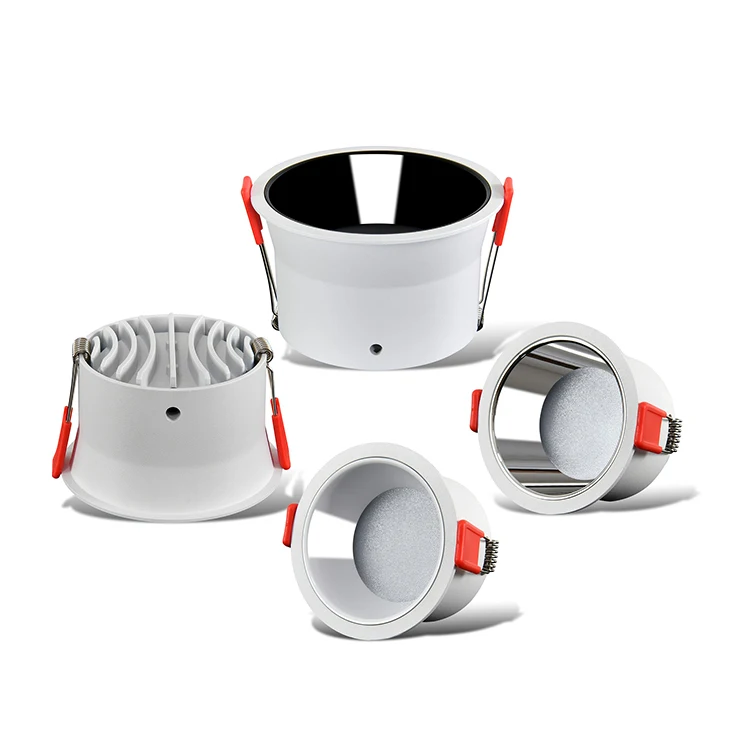 Commercial Recessed Led Downlight White Aluminum Adjustable 3000K 4000K 6000K Ceiling Down Lights 7W Anti Glare Downlights