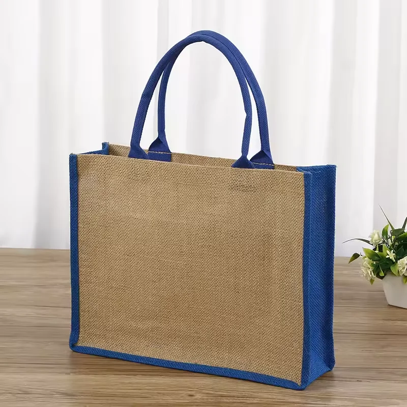 Factory Outlets Manufacturer Direct Sale Cheap Logo Shopping Burlap Jute Tote Bags For Market Shopping Jumbo Natural Bag Bsci