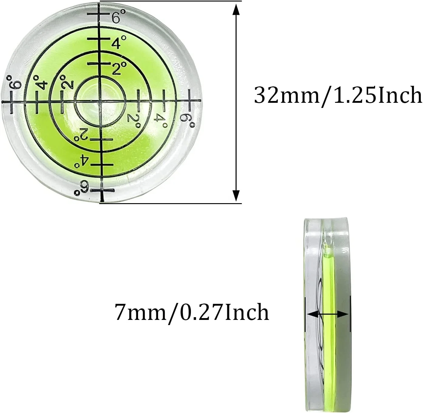 Hand Tool Parts Plastic Bubble Spirit Level bullseye Round level bubble vials