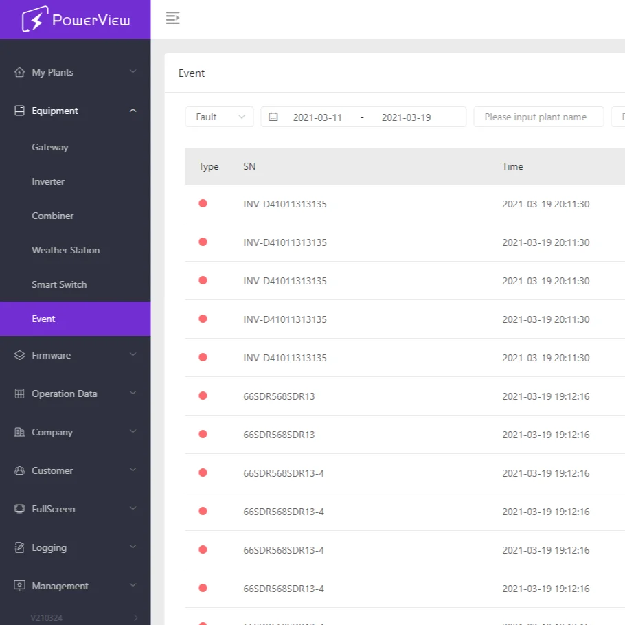 Автоматический мониторинг ненормальной ситуации аккумулятор облачная платформа инвертор мониторинг облака