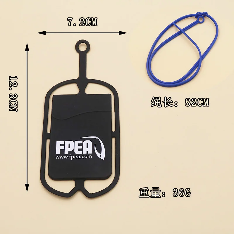 Wholesale Custom Silicone Lanyards Universal Mobile Phone Cover Case Holder with Card Pocket Wallet Neck Strap