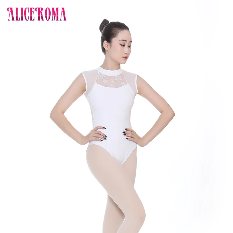 1V00009 Wholesale Dance wear stand colla lacer ballet leotard