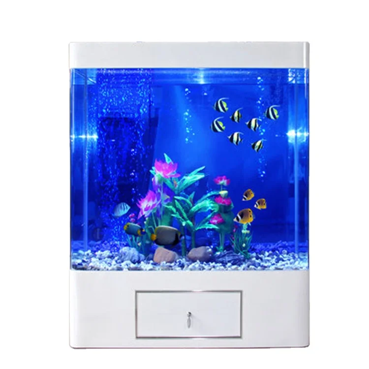 New product elegant curved screen fish aquarium tanks with filter