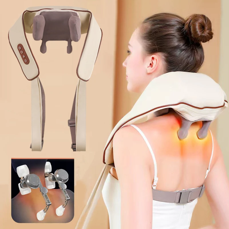 Smart Control Heating Neck Kneading Massager Relief Belt Shiatsu Electric Back Neck Shoulder Massager For Neck Pain