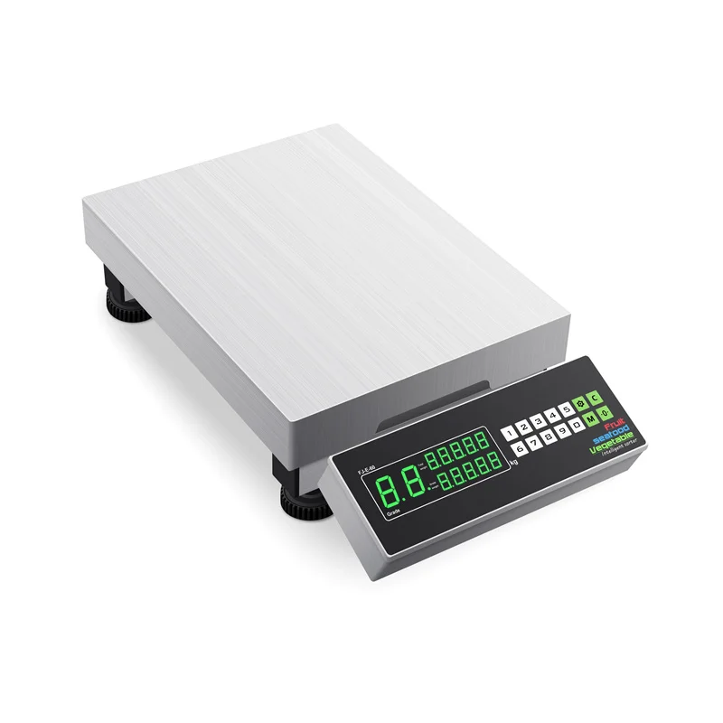 Small Size Portable Horizontal Multi Grade Voice Broadcast Marine Agricultural Products Weigher Sorting Machine Bench Scale