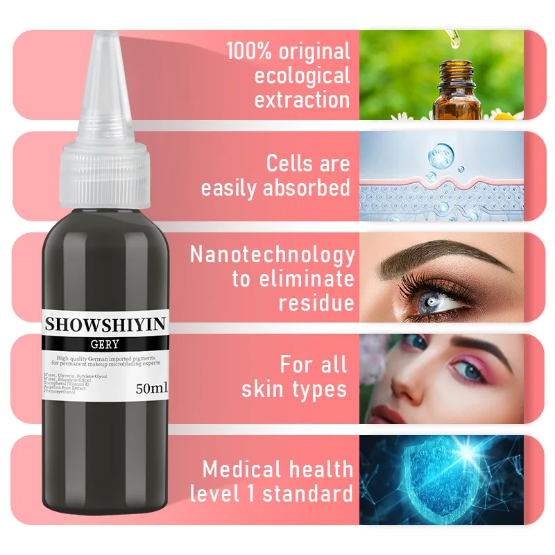 Wholesale Nude color 50ml PMU Lip Tint Tattoo Ink Perma Blend Pigment Pigmentos Permanent Makeup Pigments For Micropigmentation