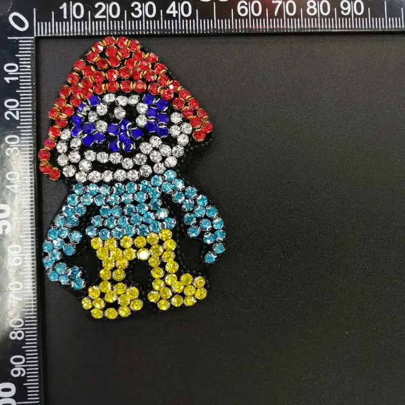 New spot rhinestones handmade beaded cartoon beauty cloth shoes hats clothing decoration patch DIY