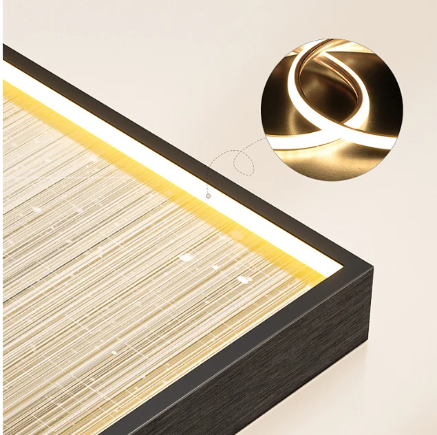 Modern Luxury Ginkgo Leaf Plant with LED Light Diamond crystal porcelain painting wall art frame home decor luxury