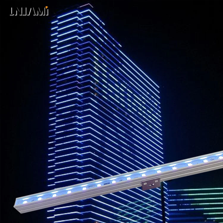 LNJAMI Outdoor Waterproof RGB LED Linear Facade Lighting Design With DMX Controller Building Wall Washer Light