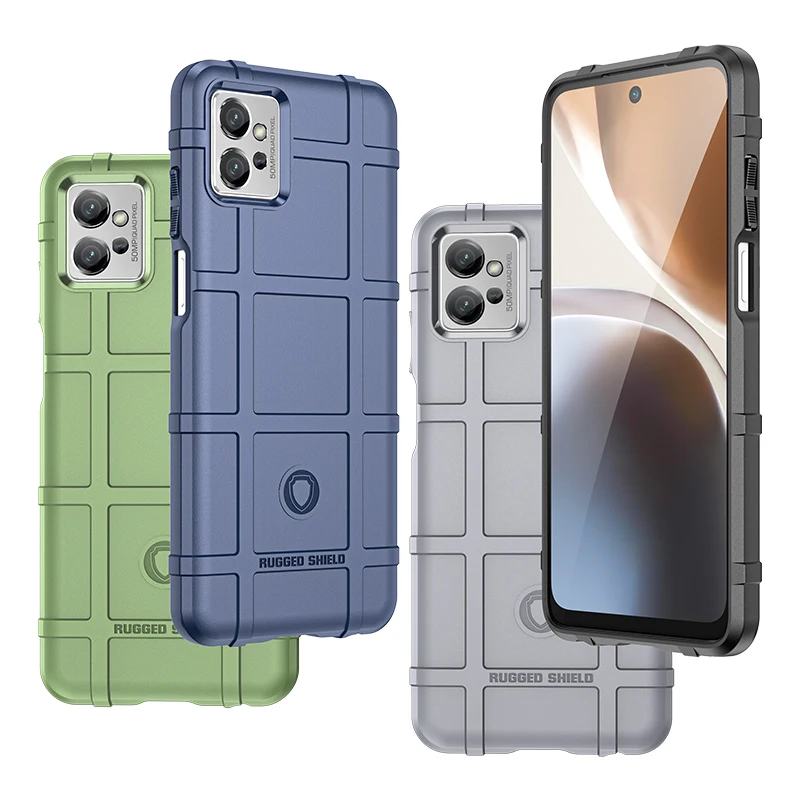 Rugged Shockproof Shield Soft Rubber Armor Case Cover For  Motorola Moto G32
