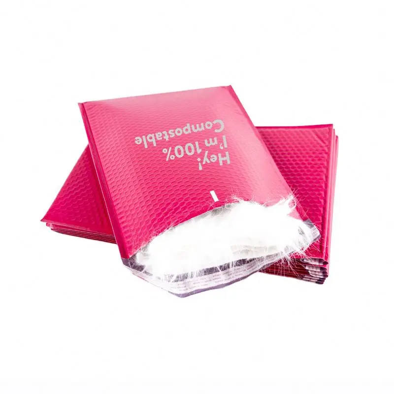 
XCGS цветная печать пузырьков доставка обертывание с пузырьковой подкладкой Биоразлагаемые поли мягкие почтовые пакеты 