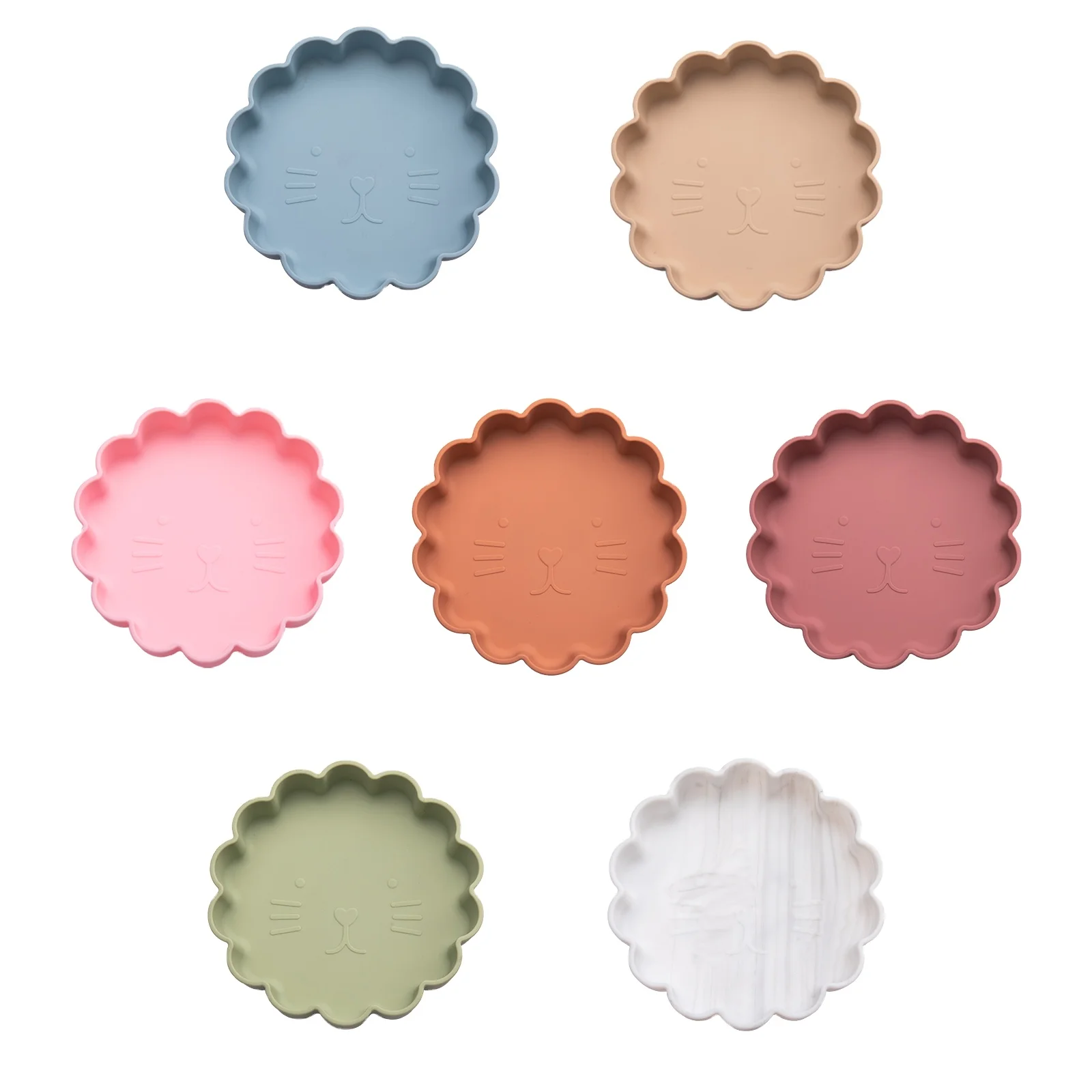 Baby Feeding Products Silicone Dinner Plate Food Grade Silicone Waterproof Soft Baby Cartoon Lion Shape Tableware Baby Products