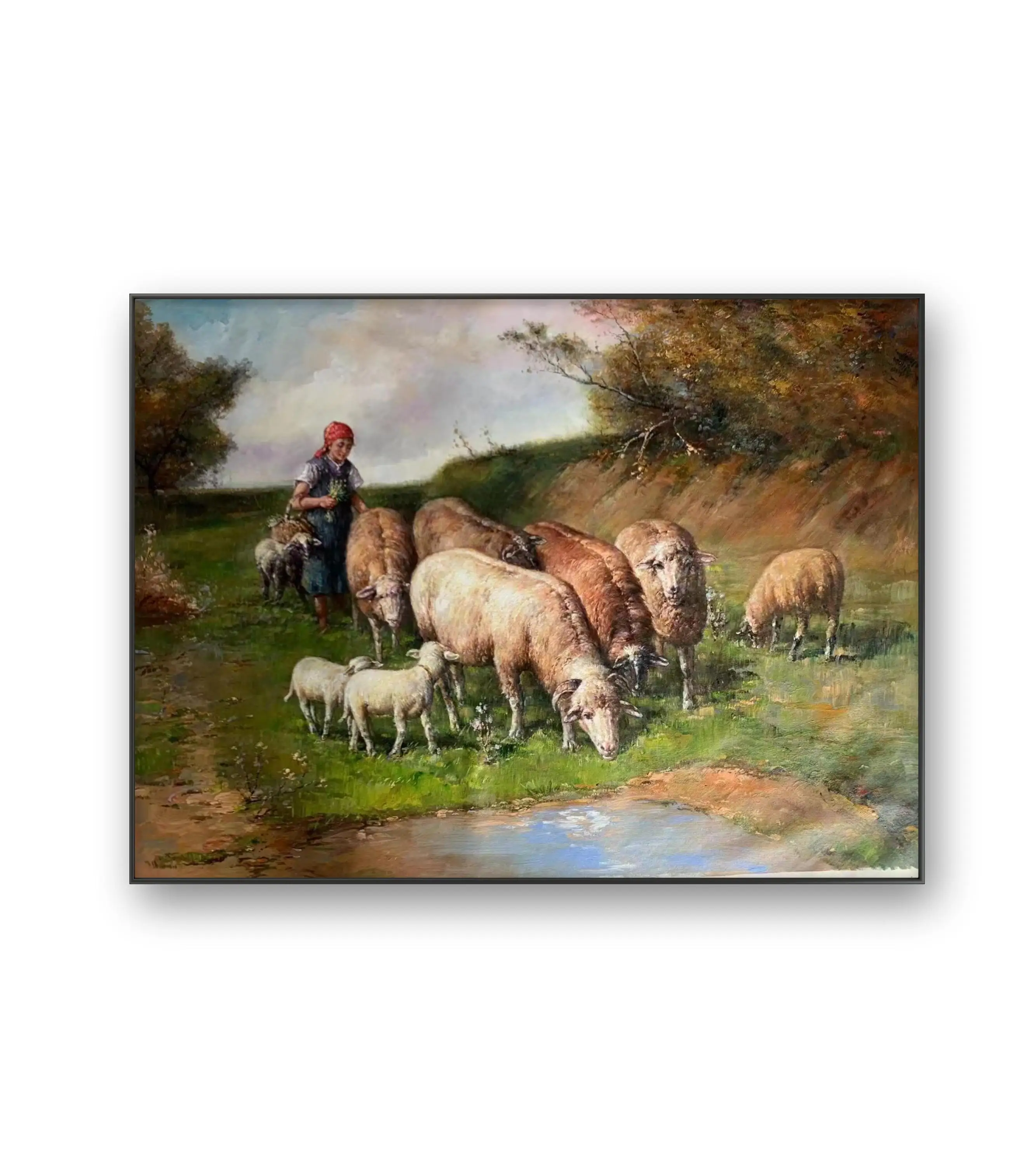 dedicated to animal painting for 15 years bright colors strong picture quality customizable Sheep picture