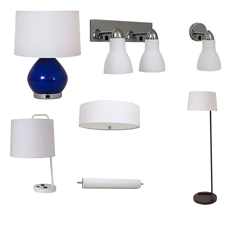 Wholesale Guest Room Modern Lighting Hotel Linen Lampshade Bedroom Bedside Nordic Desk Light Table Lamp with USB Charger