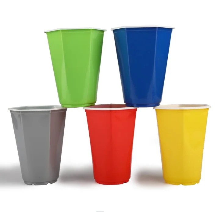 16oz  red and white Hexagonal cup for beverage and game