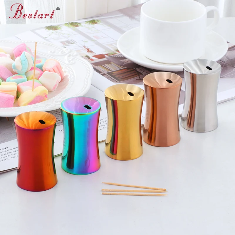 Hot Sale Holder Container Household Stainless Steel Tableware Storage Box Toothpick Dispenser
