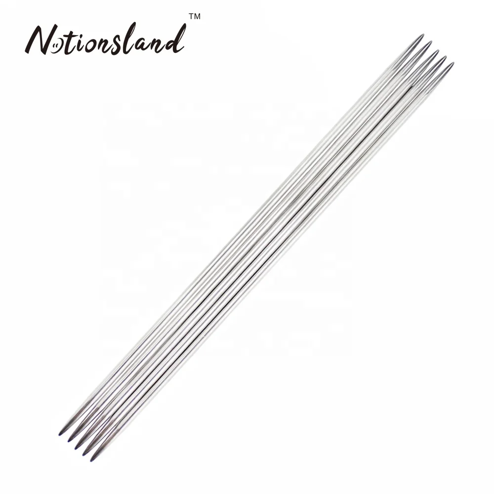 Wholesale Stainless Steel Smooth Double Pointed Knitting Needle Home Safety Sweater Knitting Needles