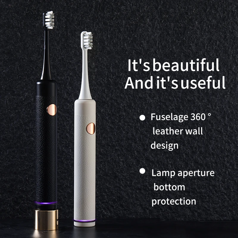 Wholesale Multicolor IPX-7 Waterproof Electrical Toothbrush Smart Electric Toothbrush With Premium Leather Handle