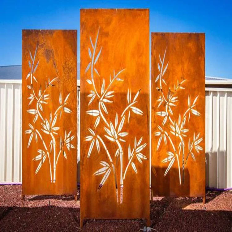 Laser Cut  Decoration  Garden Metal Corten Steel Screens