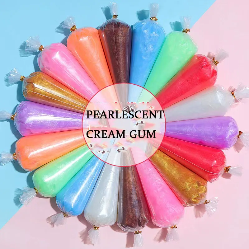 2022 NEW Whipped Pearlescent Cream Gum Deco Clay air dry simulate food cream slime Creative phone case Diy Toy