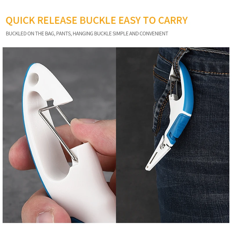 Braided Line Scissors Fish Clippers Stainless Steel Fishing Scissors Blade Rubber Handle Flechtleine-Schere Angelknipser