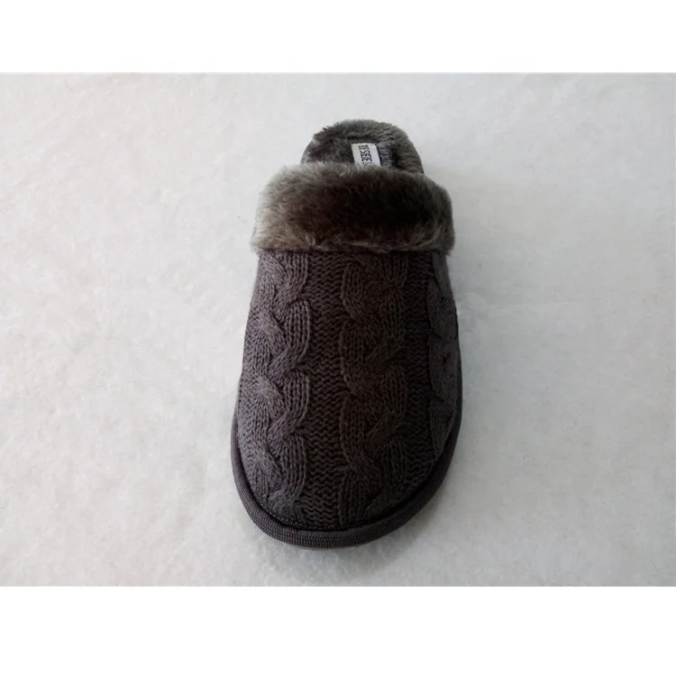 High quality  footwear design EVA sole winter knitted indoor  slippers