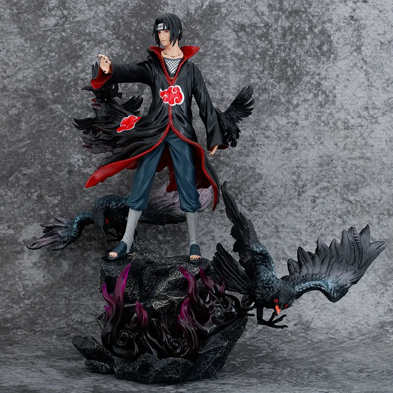 New 38CM Japanese Anime Narutos Uchiha Itachi Action Figures Pvc Toy Model Doll