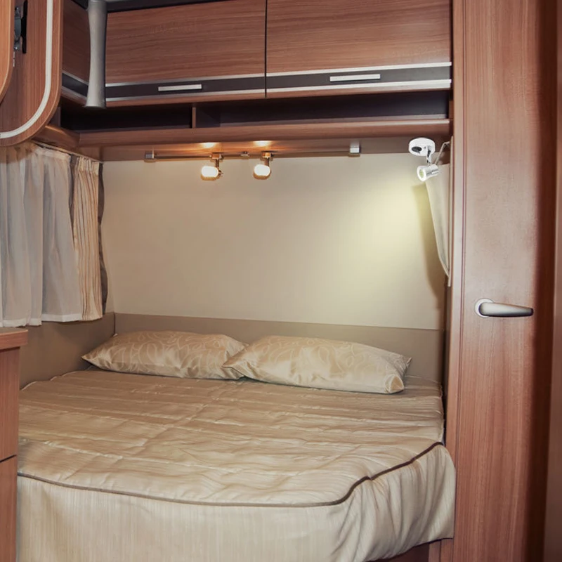 COB 2W 12V RV Boat LED Reading Light with Touch Control Switch Key switches and USB Charging Port Wall Mounted Light for Bedside