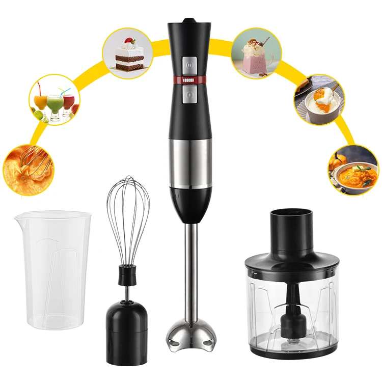 Electric Hand Blender for Household and Hotel Use Kitchen Appliances with Push Button Controls Plastic Housing Wholesale