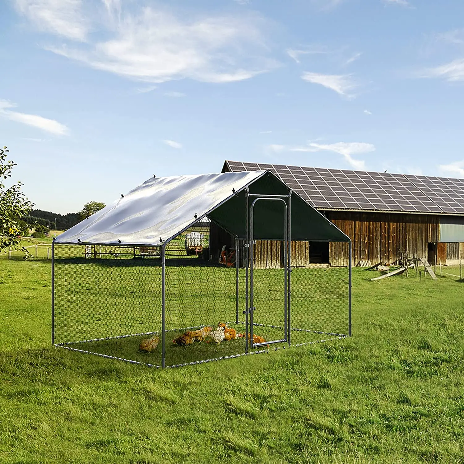 Large Mental Chicken Run Coop for Chicken Run Cage Hen House Rabbit Ducks Hen Poultry House Cheap Price Work in Outdoor Provided