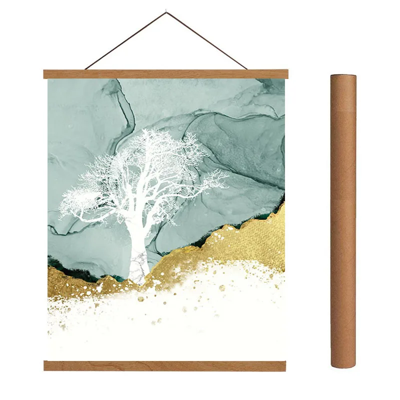 Wooden Photo Frame Wall Picture painting Frame Art Hanger Magnetic Poster Hanger