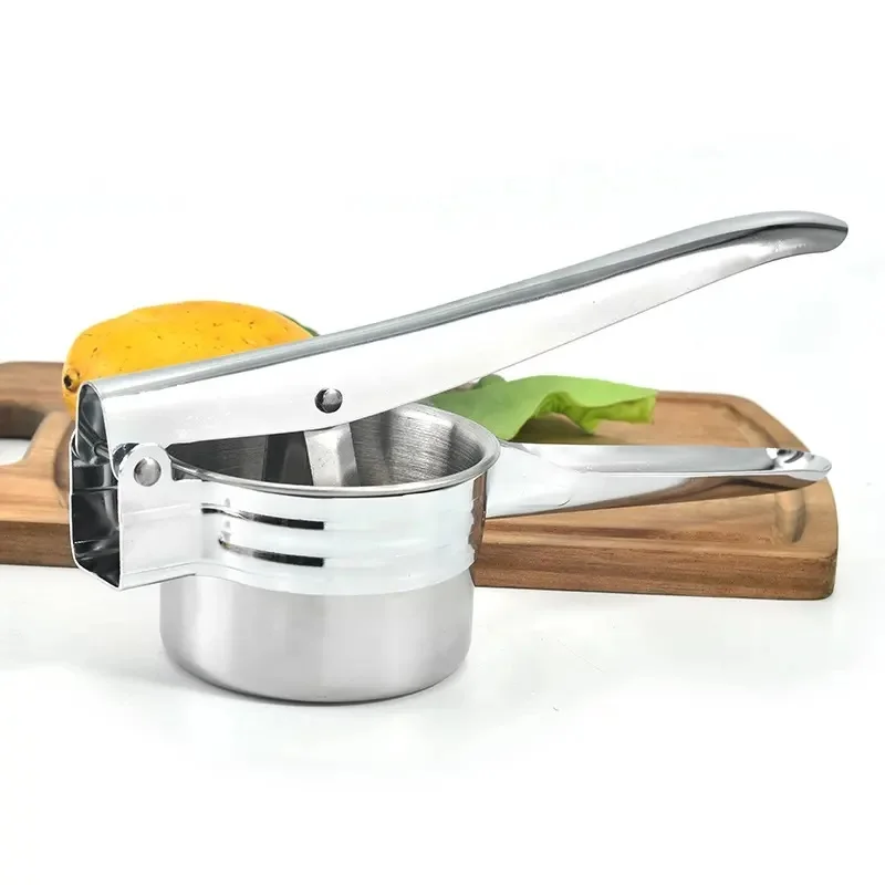 Kitchen gadgets mash masher potato stainless steel potato ricer press with 3 interchangeable discs