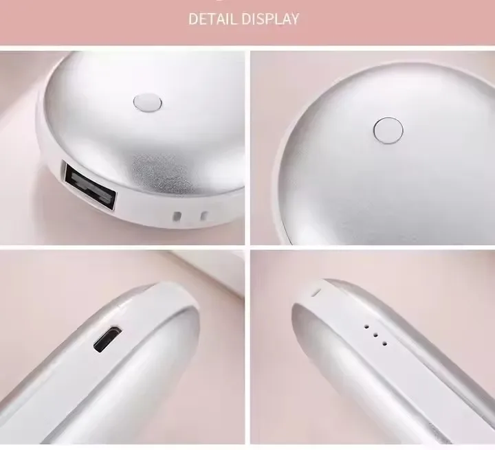 Factory Direct 2-in-1 Winter Mobile Power Supply Reusable Electric Pocket Mini USB Hand Portable USB Charging Hand Foot Warmer