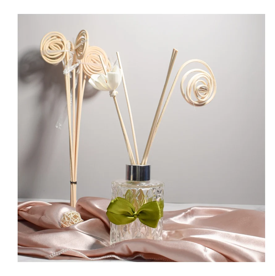 Natural Decoration eco friendly Curly Shaped Rattan Reed Diffuser Stick for Flameless Home Fragrance Reed Diffusers