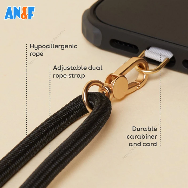 Universal Adjustable Crossbody Nylon Neck Strap Tether Patch Mobile Cell Phone Lanyard For All phone Smartphone
