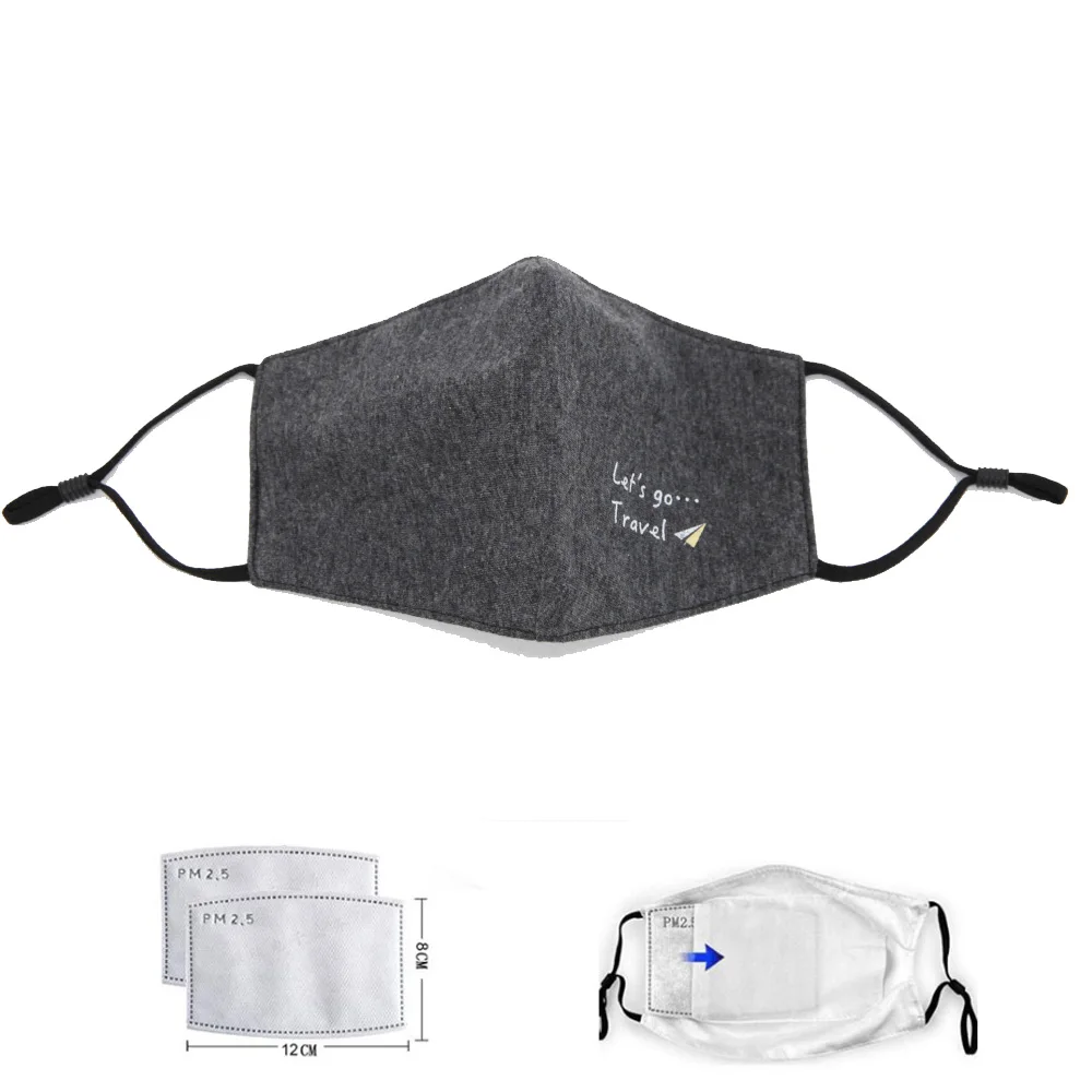 
wholesale high quality fashion reusable cotton black lives matter face mask with 3-ply Pm 2.5 filter 
