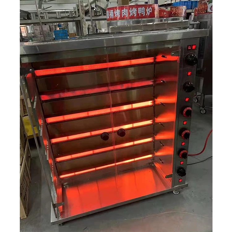 Chuangyu Commercial 3/6/9 rods rotisserie chicken/grilled chicken/chicken oven