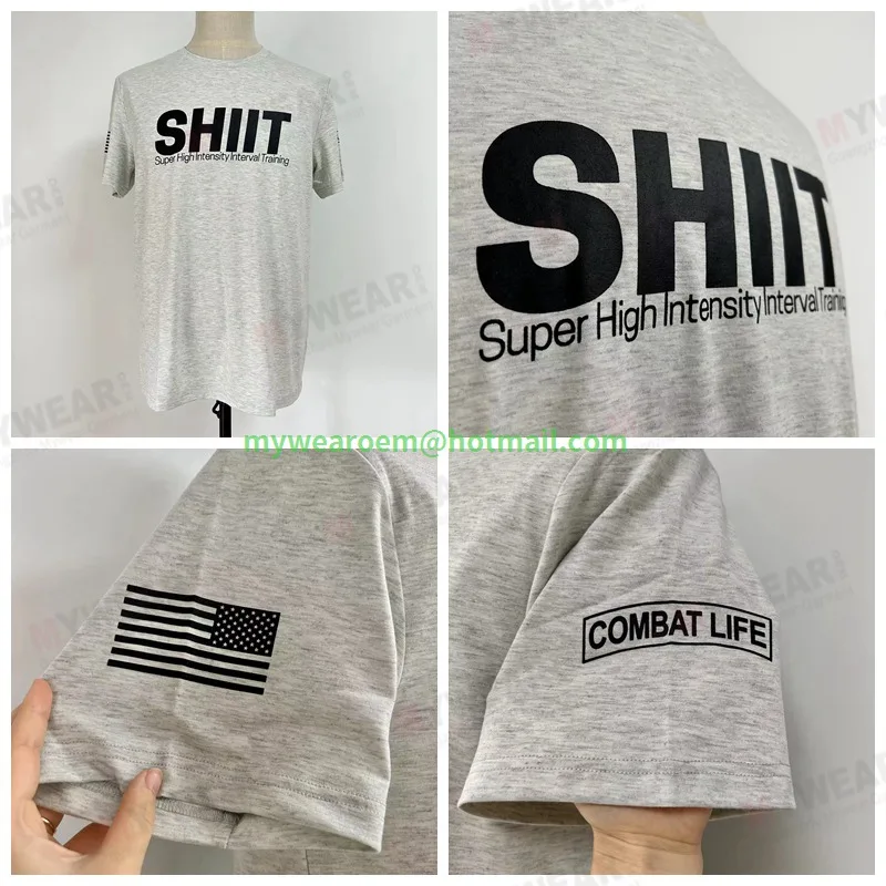 Custom t-shirt 190 gsm for men t shirt printed cotton polyester high quality anti pilling