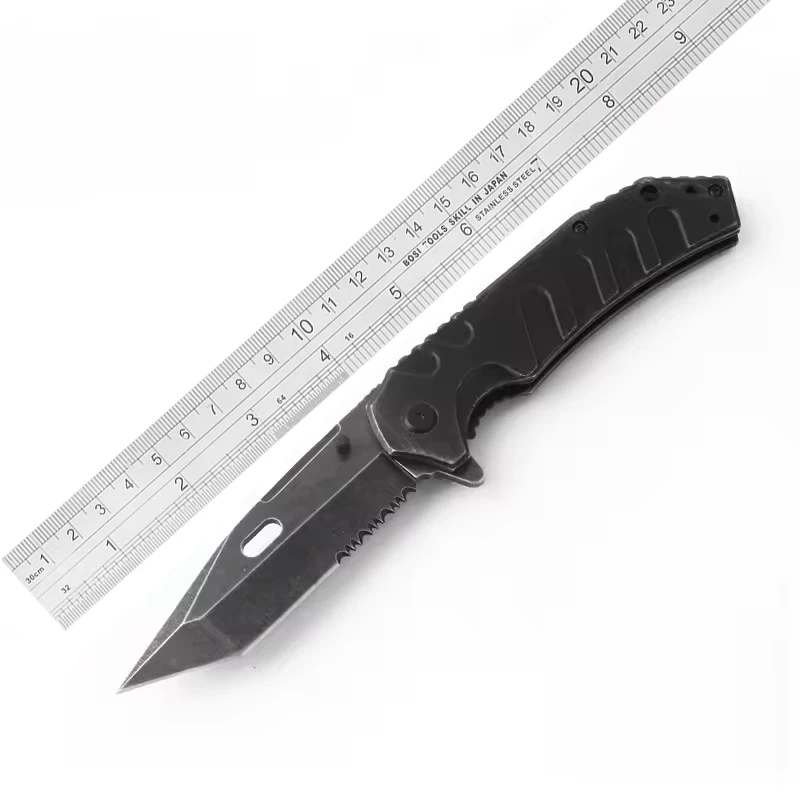 Free Sample Pocket Folding Blade Knife With Stone Washing Blade And Handle