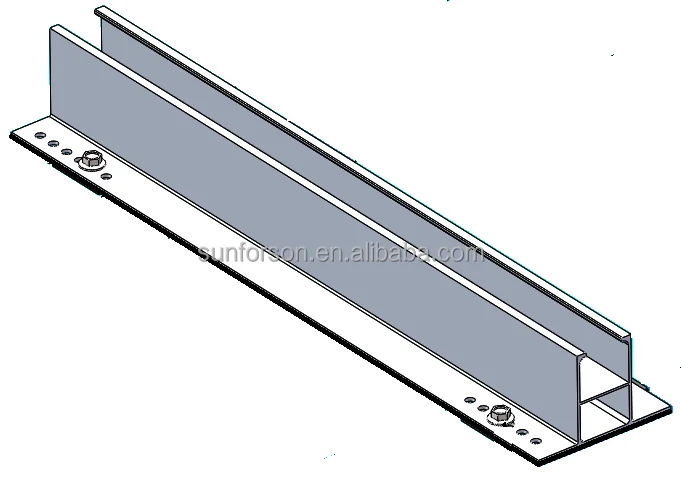 PV Panel Short Railless Roof Mounting System Solar Mini Rail/panel mounting pv mini rail