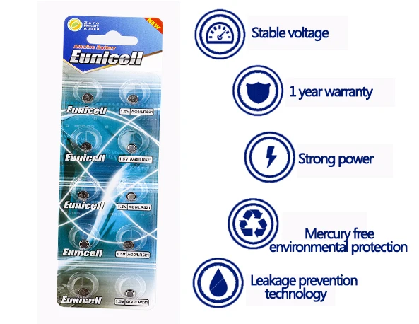 button cell battery AG0 1.5v LR63 A521 Alkaline Coin Cell Battery