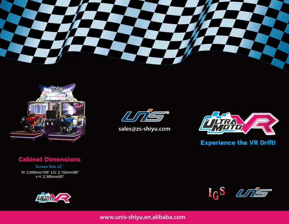 
UNIS Arcade game machine MOTO simulator VR game Ultra MOTO VR 