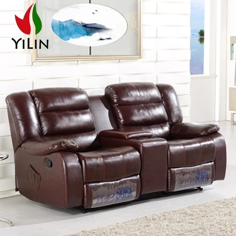 Cheap drawingroom leather couch settee function home theater sofas sectional three seater recliner sofa set