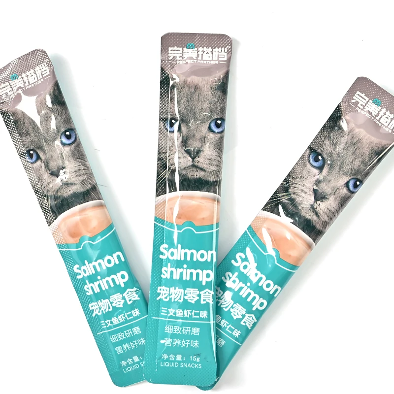 Snack Cat Foods Liquid Various Flavors Are Available Fresh Shrimp/Fish/Egg Yolk/Chicken/Fancy
