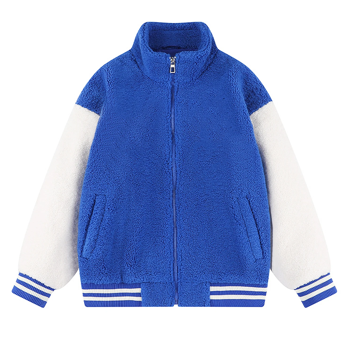 Shinesia OEM&ODM Men Winter Outdoor Zip Up Flannel Cotton Sport Bomber Coat Homme Custom Men Winter Sherpa Polar Fleece Jacket